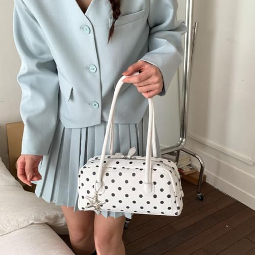 Sac bowler rétro tendance avec poignée robuste et fermeture éclair de sécurité pour femme - 2