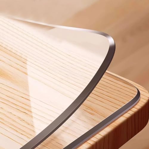Protection de table transparente PVC anti-rayure biseautée 140x210