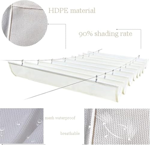 Store ondulé imperméable et rétractable pour protéger la terrasse - 5