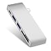 E-Word 5 in 1 Type-C 3.1 Hub Adapter Portable for MacBook Pro 2016, Google Chromebook, Aluminum Multi-Port Adapter with Type-C 3.1 Charging Port, 2 USB 3.0 Ports, SD/Micro Card Reader(Silver)