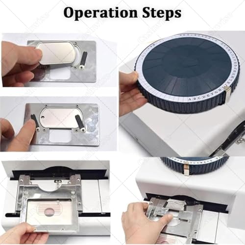 Máquina de estampado manual de metal con 72 caracteres y 30 etiquetas de aluminio incluidas 8