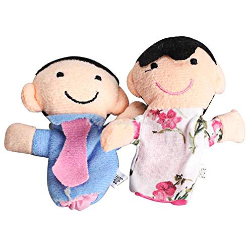 6 peças de tecido de pelúcia para bebês jogo Aprenda história família Dedoches brinquedos confortáve