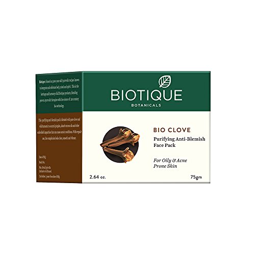 Image of Biotique Bio Clove Purifying Anti-Blemish Face Pack for Oily and Acne Prone Skin, 75g