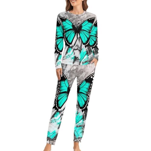 Pyjama femme Papillon Vert pour vos soirées cocooning et nuits douces