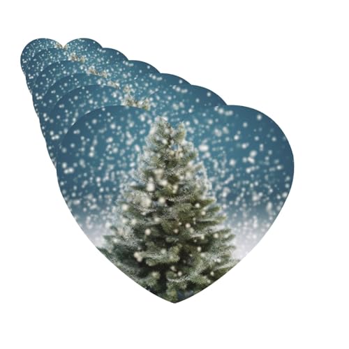Lot de 6 désodorisants pour voiture - Motif sapin de Noël - À suspendre - Décoration de chambre automobile