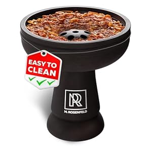 Black Silicone Hookah Bowl Set Silicone – 7 Holes Hookah Head Bowl Premium Shisha Bowl Phunnel Hookah Bowls for Smoking – Hookah Top Bowl