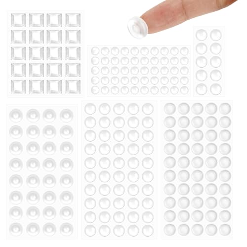 Amortisseur Porte Placard,212 Pièces Tampon Caoutchouc Pieds, Patin Silicone Transparent, Patin Antiderapant Antibruit, Transparente Pieds Adhésifs...