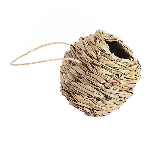 BESPORTBLE 1stück Handgemachter Vogelkäfig Naturstroh Dekoratives Vogelnest Für Garten Für Haustiervögel Gartenornament
