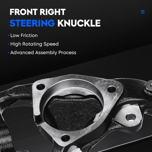 Front Right Steering Knuckle with Ball Joint Fit for Chrysler 300 2012-2021, for Dodge Charger & Challenger 2012-2021 (without Brembo Brakes), Replace for 05168420AF 5168420AE 698298, Passenger Side by SEHNSUCHT - Used condition - Image 3