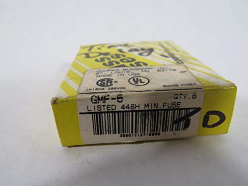 Cooper Bussmann GMF-5 Buss Small Dimension Fuse, Slow Blow
