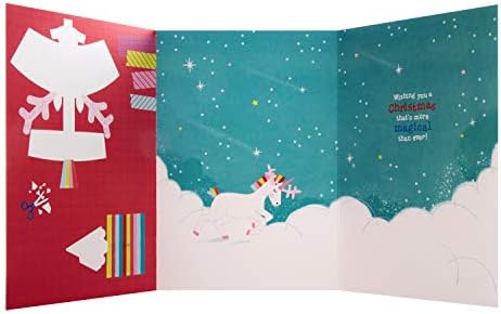 Hallmark Christmas Activity Card For Niece - Unicorn Finger Puppet Design