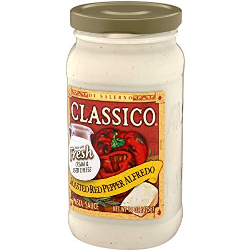 Classico Roasted Red Pepper Alfredo Pasta Sauce (15 oz Jar)