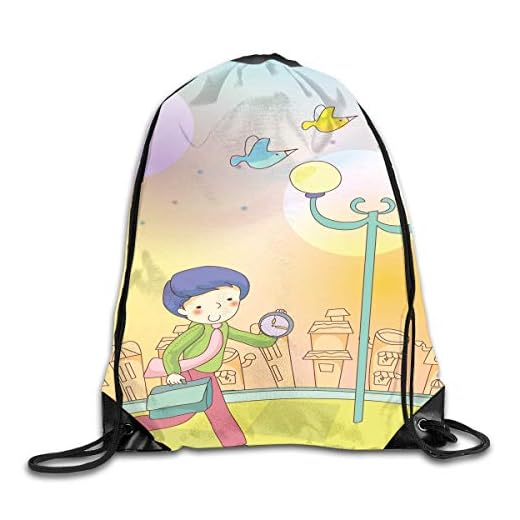 Hicyyu Drawstring Backpack Gym Bag Travel Backpack Time Management Concept Small Drawstring Backpacks Women Men Adults