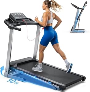 Cardirun Laufband für Zuhause mit Steigung, Klappbar Treadmill for Home