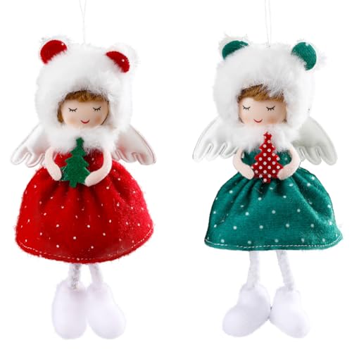 MEZHEN Ángel de Navidad Decoración del Árbol de Navidad Colgantes de Navidad Decoración Navidad Muñecos de Peluche Navideña Ángel Decoración