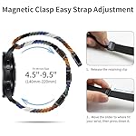 Nylon Geflochtenes Uhrenarmband 22mm mit Magnet Verschluss, Armband 22mm Elastisches Band für Galaxy Watch 3 45mm/46mm/Gear S3 Classic/Amazfit Balance/gtr 3/4/2/bip 5/Huawei Gt 5/4/3/2 46mm – Bild 3