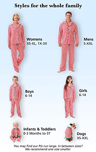 PajamaGram Matching Family Christmas Pajamas - Candy Cane Fleece, Red, Men's, MD by PajamaGram - Used condition - Image 10