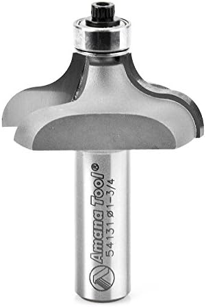 Amana Tool - (54131) Carbide Tipped Ogee 11/32 Radius x 1-3/4 Dia x 11/16 x 1/2" Shank for 1-3/4 Material
