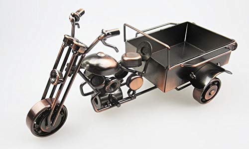 Tyny Sculptures Statues Decor Three-Wheeled Motorcycle Model Metal Crafts Creative Home Furnishings Decorations #TOP2