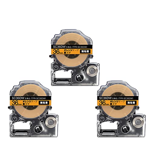 �L���O�W���p �e�v�� PRO �݊� �e�[�v�J�[�g���b�W SC36DW 36mm ���S�� 3�Z�b�g �I�����W�e�[�v ������