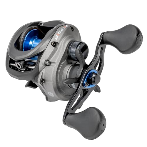 Lew&rsquo;s American Hero Baitcast Fishing Reel, 4+1 Bearings, 7