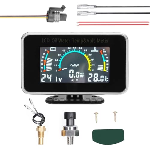 3 w 1 wielofunkcyjny samochód LCD cyfrowy wyświetlacz miernik ciśnienia temperatura Woda Voltmeter Uniwersalny cel 9-36 V dla samochodu, ciężarówki, samochodów kempingowych lub