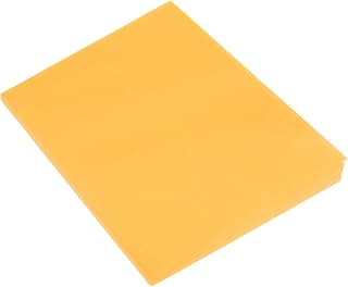 MECCANIXITY 50 Sheet Origami Paper Double Sided Fluorescent Orange 8.3 x 5.8 Inch Square Sheet for Art Craft Project, Beginners, Gifts Decor