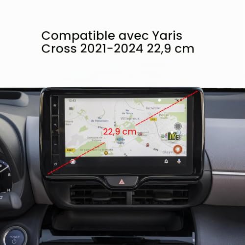 LSXEL Support de téléphone Portable de Voiture Compatible avec Toyota Yaris Cross/Hybrid 2021 2022 2023 2024 Support pour téléphone Voiture Accessoires (for Yaris Cross/Hybrid 2021-2024 for 9") – vue 2