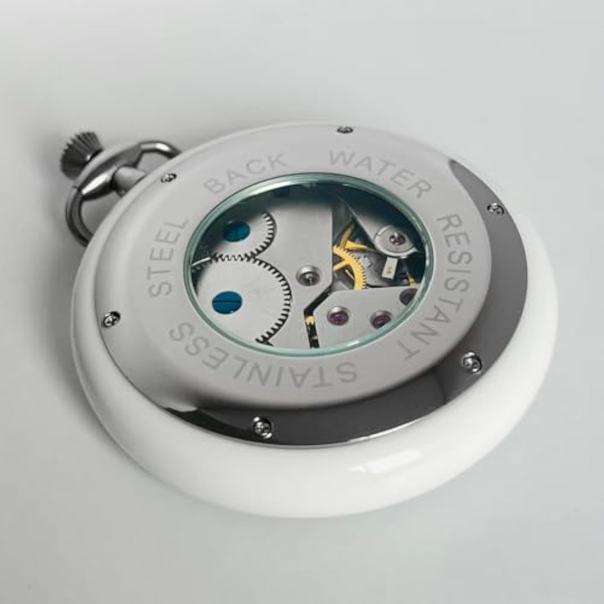Luxury Stainless Steel Mechanical Pocket Watch for Men, Gift