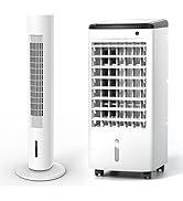 BREEZEWELL 3-IN-1 22'' Evaporative Air Cooler&35'' Evaporative Cooler for Room with 20ft Remote C...