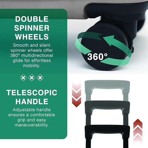 Image of 28 Inch Luggage with Spinner Wheels, Hard Shell Suitcase with TSA Locks for Luggage, Travel Large Suitcase, Expandable Hard Shell Suitcases, Grey