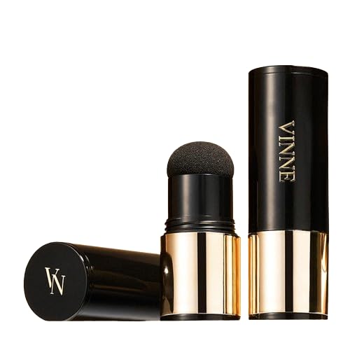 Vinne 2-Color Hair Cushion Stick: Waterproof Gray Cover, Hair Concealer, Long-Lasting Root Filler & Nutrient-Rich Care (Natural Black, Dark Brown)