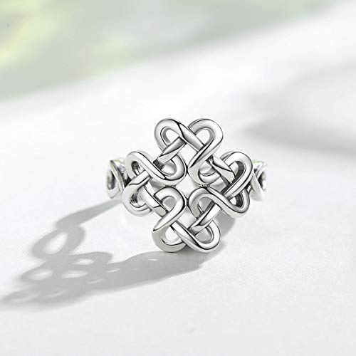 Anillo de plata de ley 925 abierto tipo pulgar para looks boho chic diarios 2