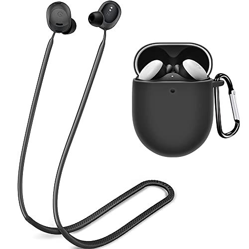 【ケース&ストラップ】Miimall対応 Google Pixel Buds Pro ケース ストラップ 紛失防止 Google Pixel Buds Proカバー カラビナ付き 落下防止 着装充電可能 持ち運び便利 グーグル Pixel Buds Pro