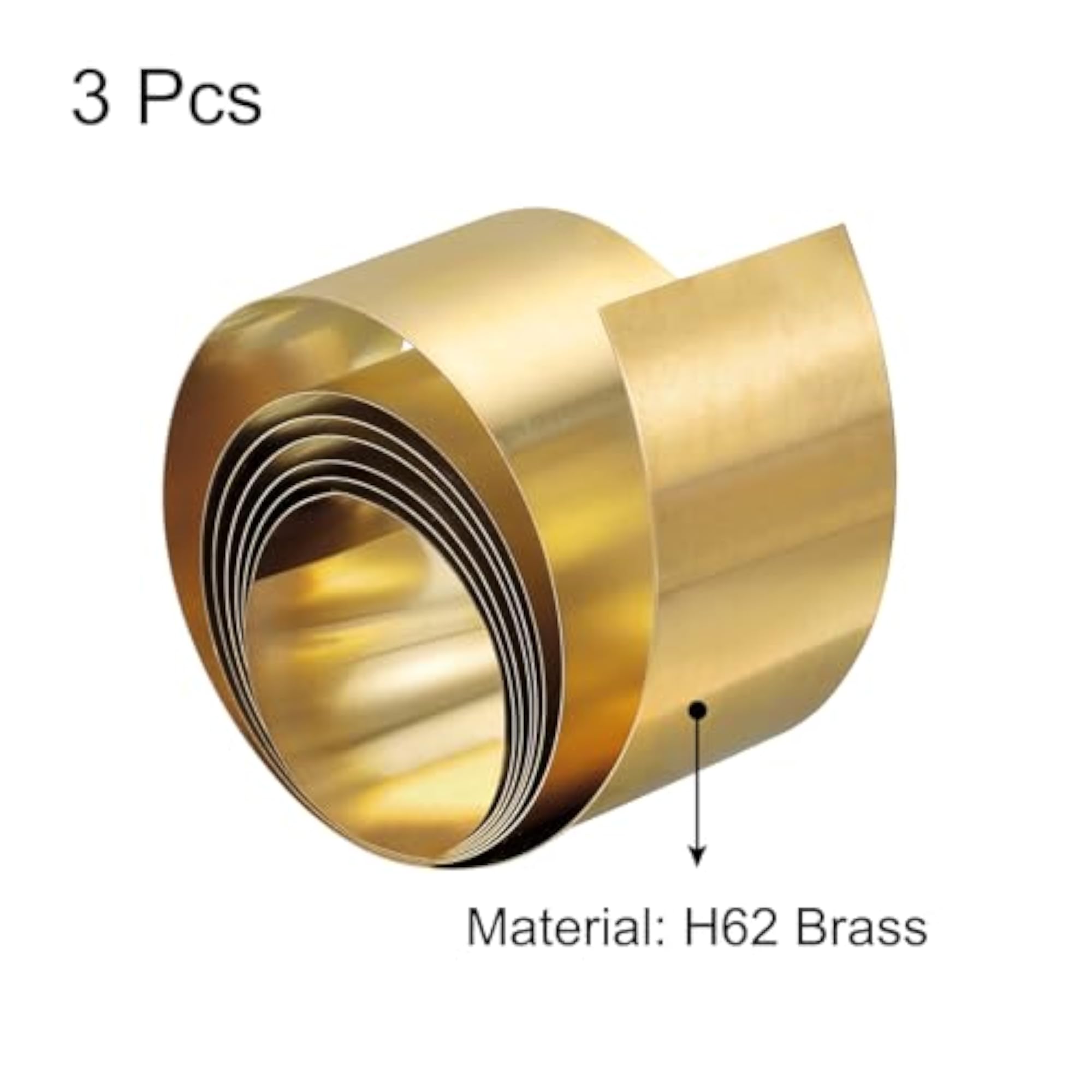 Brass Sheet Roll, 3Pcs Metal Foil Plate for Crafts & Repairs