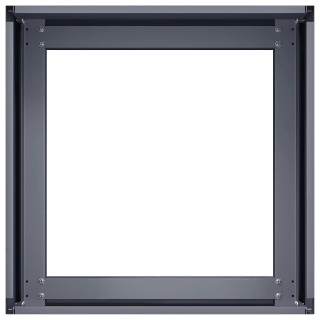 vidaXL Pflanzgefäß Anthrazit 40x40x30 cm Stahl, Pflanzschale, Garten-Garten-Pflanzkübel, Outdoor-Pflanzgefäß, Hochbeet, Pflanzgefäß, Blumenkasten