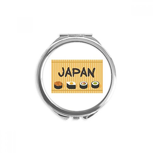Miroir de maquillage poche japonais traditionnel sushi rond portable de voyage