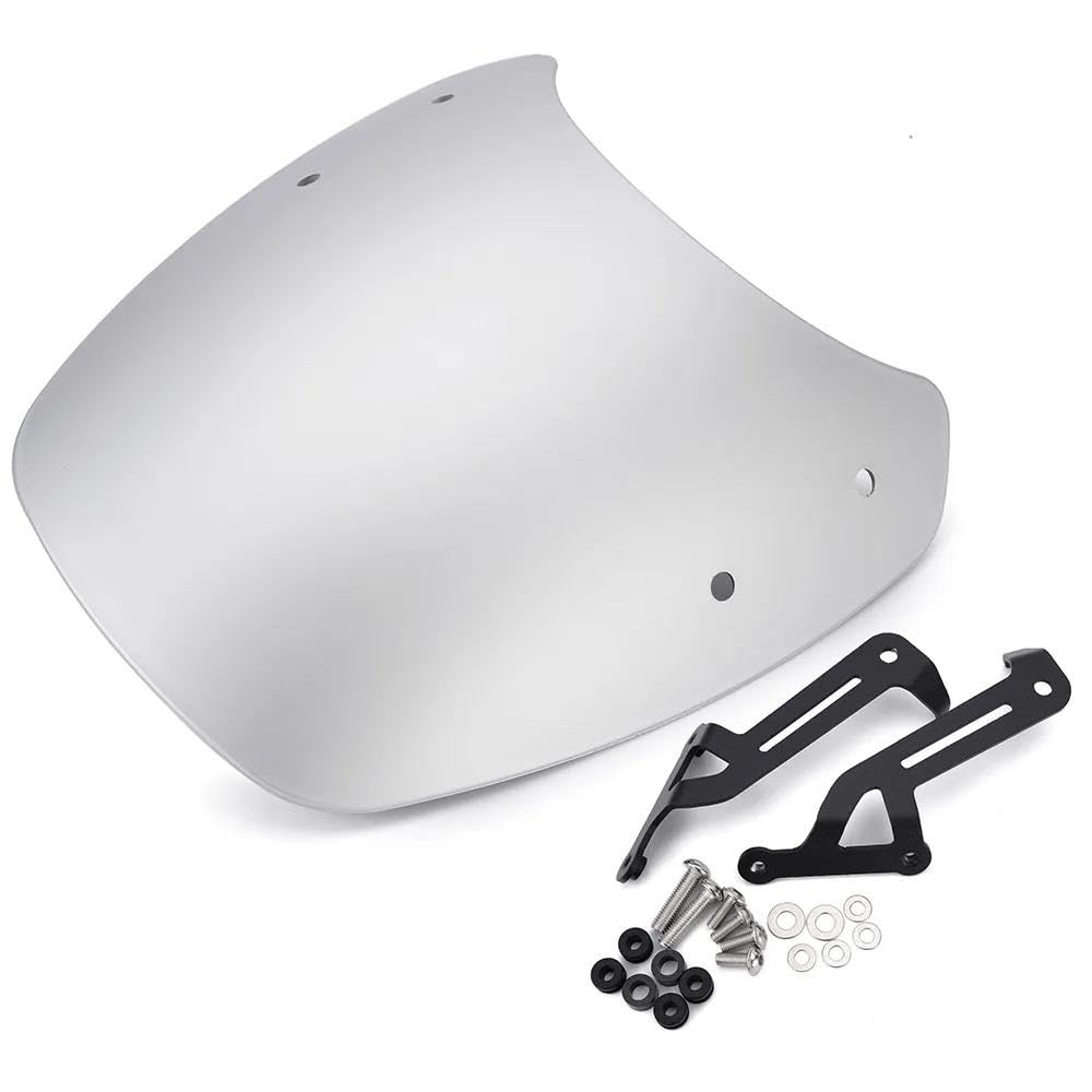 Pare-Brise Pour Triumph Street Twin 900 (2019-2022) - Plastique ABS - Transparent Fumée - Réduction Vent & Bruit - Montage Facile