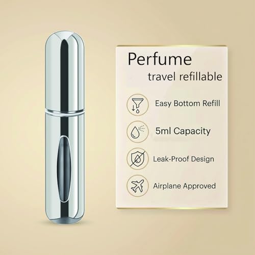Perfume Travel Refillable bottle,4Pcs 5ml Travel Perfume Bottle Refillable,Travel Size Perfume Refill Bottle for Women Men Small Mister Spray Bottle, for Travel and Outgoing - Image 4