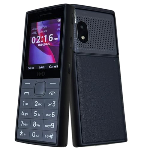 Image of ZAOMA Premium Leather Design TPU Back Cover Case Compatible for HMD 150 Music DS Model NO. : TA-1709 Keypad Mobile Feature Phone Rugged Case - Black