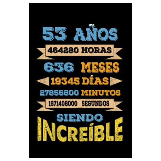53 AÑOS SIENDO INCREIBLE: REGALO PARA CHICO Y CHICA 53 AÑOS DE CUMPLEAÑOS ORIGINAL Y DIVERTIDO, DIARIO, CUADERNO DE NOTAS, APUNTES, AGENDA O USO ESCOLAR.