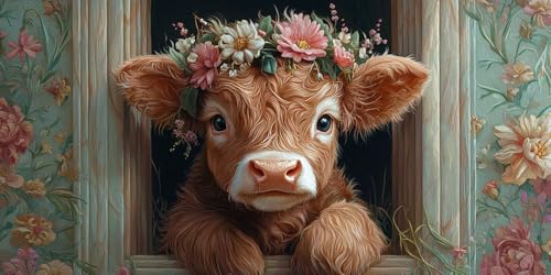 5D diamond painting fleurs veau une idée cadeau originale pour loisirs créatifs