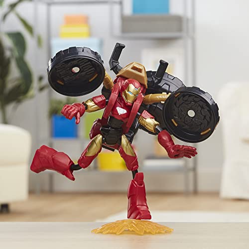 Marvel Bend And Flex, Flex Rider Iron Man Action Figure Toy, 6-Inch Flexible Figure And 2-In-1 Motorcycle For Kids Ages 6 And Up #TOP6