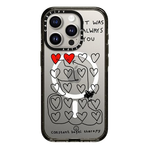 CASETiFY MagSafe �Ή��C���p�N�g iPhone 15 Pro �P�[�X [MIL�K�i���� (4x MIL-STD-810G) / 2.5m����̗����������N���A] - It Was Always You - �u���b�N