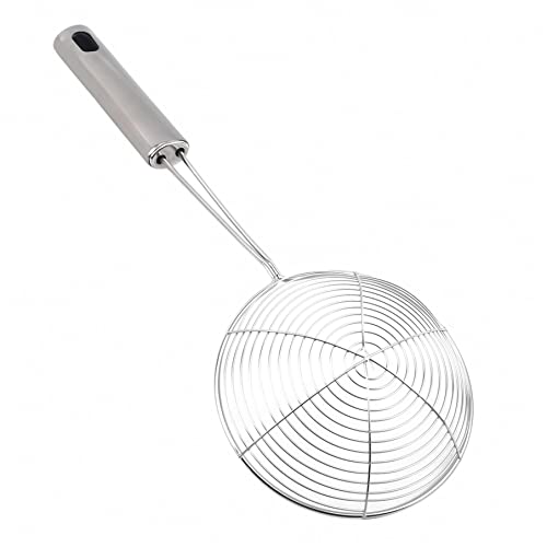 PASDD Cuillère en Fil d'acier Inoxydable pour écumoire en Toile d'araignée avec Filet en Spirale à Long Manche pour la Cuisson et la friture des Aliments (3 Tailles) Cover