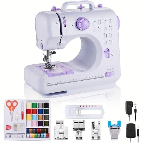 Portable Mini Electric Sewing Machine – 12 Built-in Stitches,...