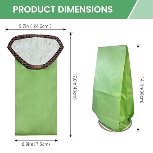 20 Pack 107313 Backpack Vacuum Bags Compatible with ProTeam 10 QT Backpack Vacuum Cleaner, for Super Coach Pro 10, for GoFit 10, Replace Part #107313 Open Triangular Collar by TidiRob - Used condition - Image 5