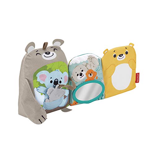 Fisher-Price GJD37 - Babys weiches Kuschelbuch, Plüschtier-Spielzeug für Babys ab 3 Monaten