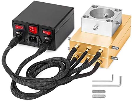 DXIN Rubber Press Plates Kit, DIY Industrial Hydraulic Heat Extractor with Movable Control Box, 4 x 7 Inch