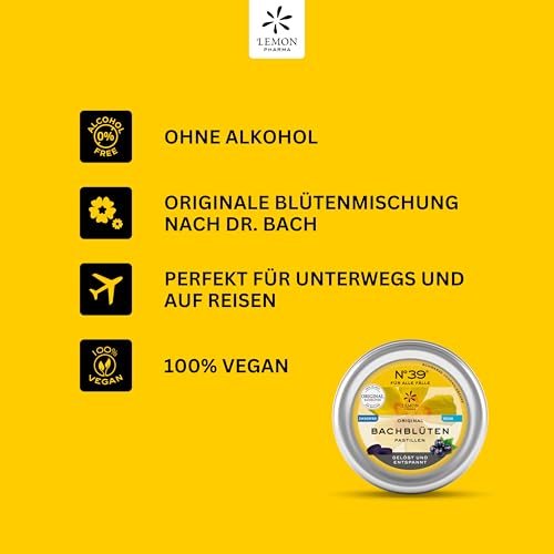 Original Bachblüten Nr. 39 Pastillen Schwarze Johannisbeere von Lemon Pharma, Vegan und Zuckerfrei